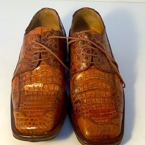 SlickExotica Brick crocodile leather shoes.
